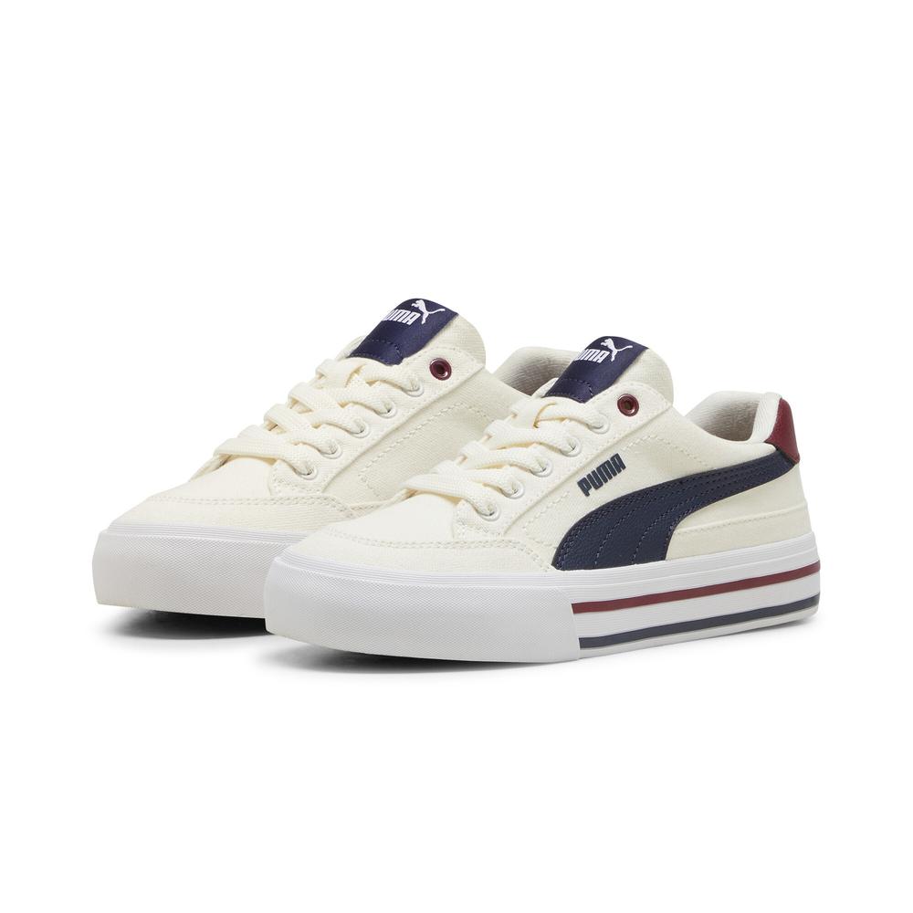 Foto 4 pulgar | Tenis Puma Court Classic Vulc Formstrip Jr Para Niña Beige