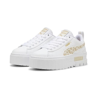 Foto 3 | Tenis Puma Mayze Wild Jr Para Niña Dorado