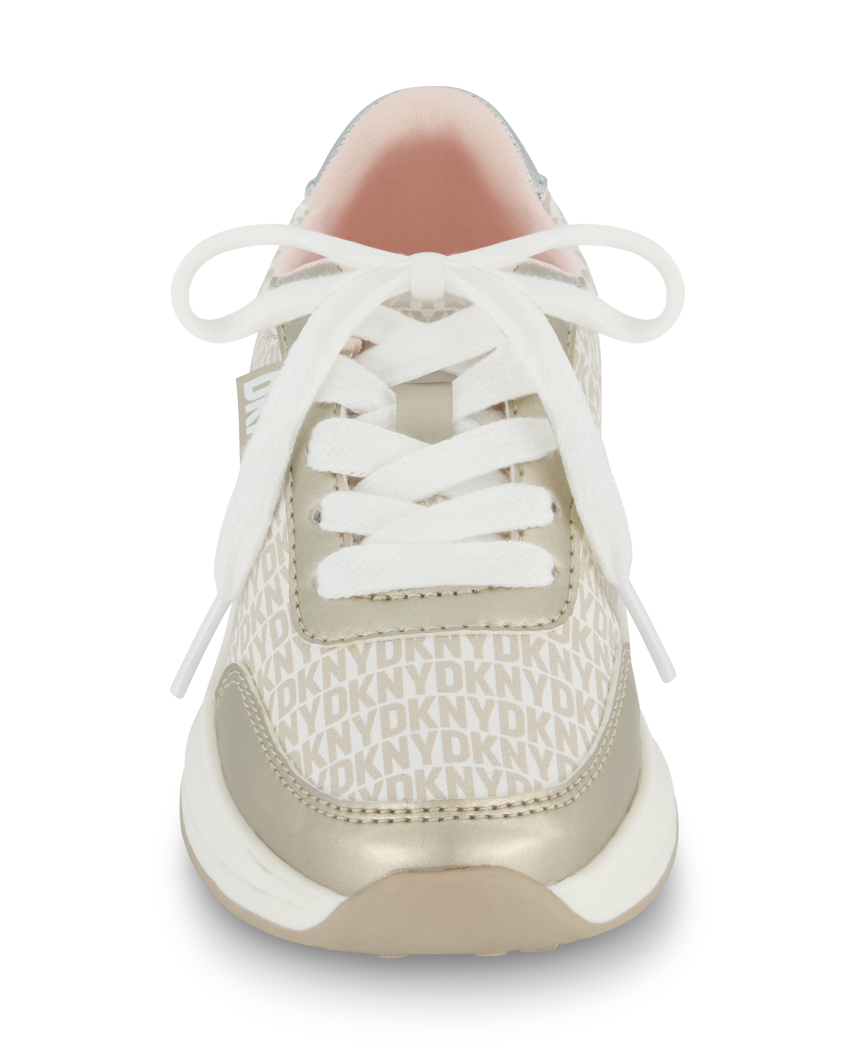 Foto 4 pulgar | Tenis Dkny Alex Aliza Juveniles Blanco Con Dorado