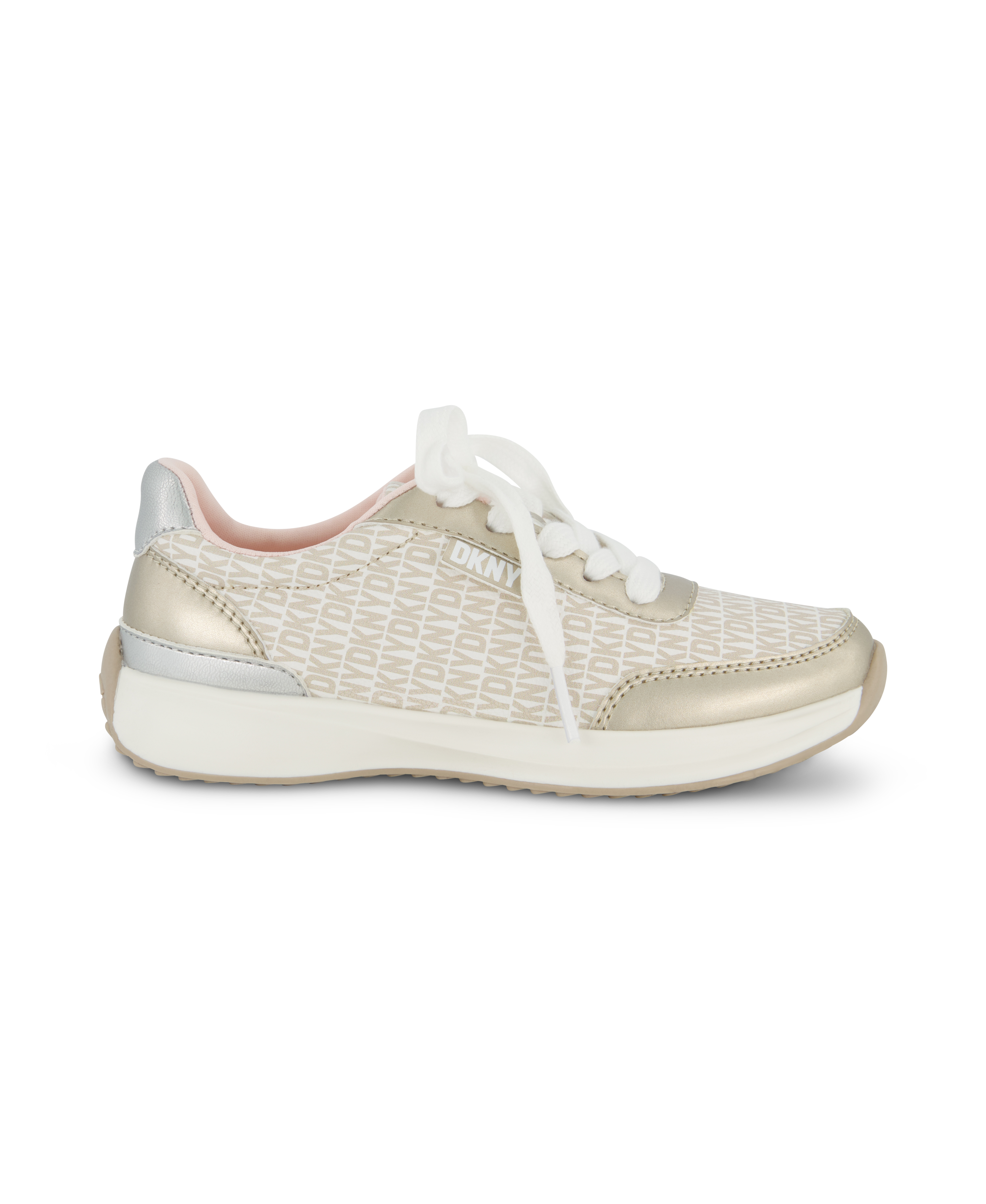 Foto 5 pulgar | Tenis Dkny Alex Aliza Juveniles Blanco Con Dorado