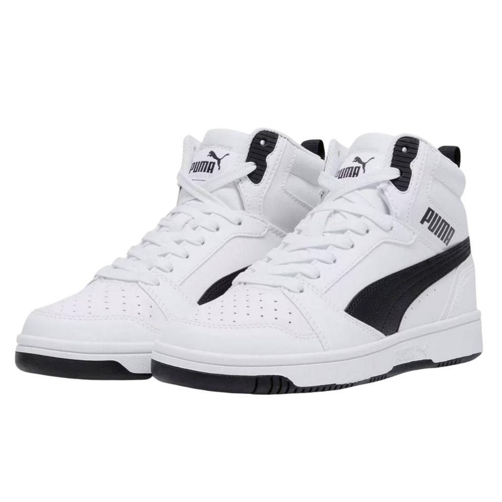 Foto 3 pulgar | Tenis Puma Rebound V6 Mid Jr Unisex Blancos