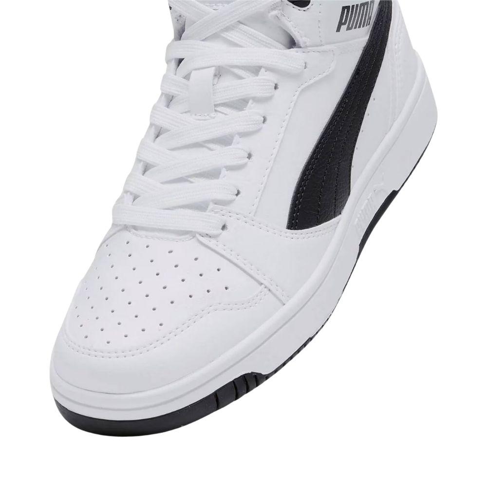 Foto 5 pulgar | Tenis Puma Rebound V6 Mid Jr Unisex Blancos