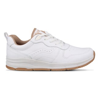 Foto 2 | Tenis Deportivo De Piel Escolar Dominiq 2923 Color Blanco/beige Unisex