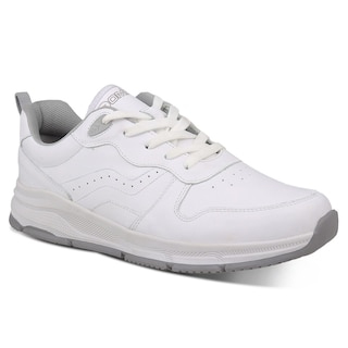 Foto 1 | Tenis Deportivo De Piel Escolar Dominiq 2923 Color Blanco/gris Unisex