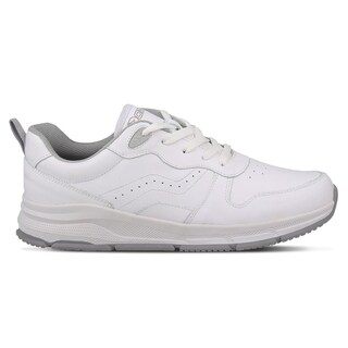 Foto 2 | Tenis Deportivo De Piel Escolar Dominiq 2923 Color Blanco/gris Unisex