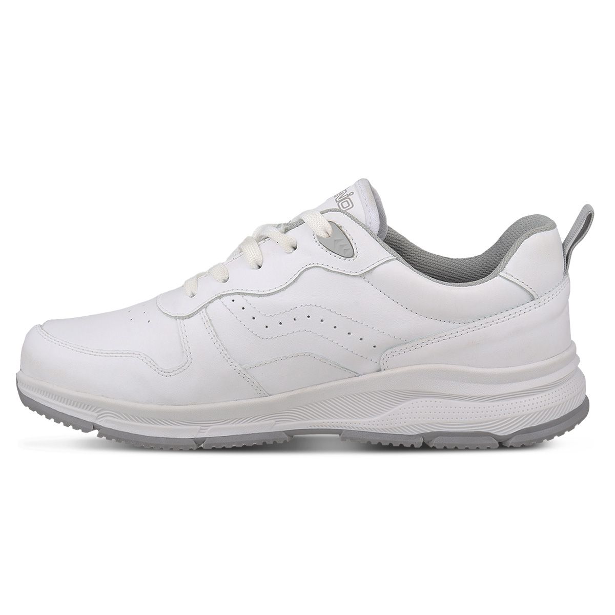 Foto 4 pulgar | Tenis Deportivo De Piel Escolar Dominiq 2923 Color Blanco/gris Unisex
