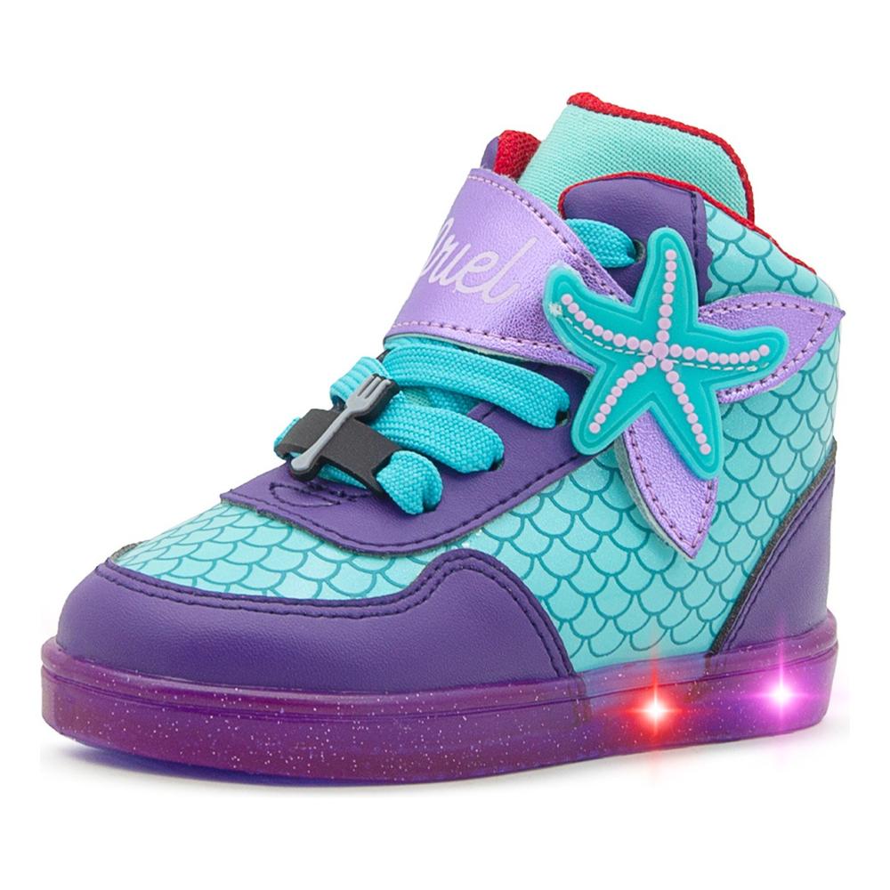 Foto 3 | Tenis Princesa Disney Sirenita Ariel Con Luces Led Turquesa