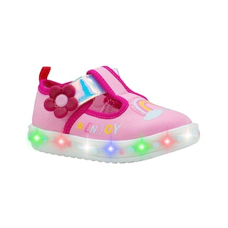 Foto 1 | Tenis Niña Bubble Gummers Con Luces Contactel Ultra Ligeros Rosa