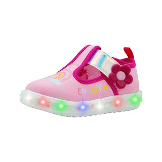 Foto 4 | Tenis Niña Bubble Gummers Con Luces Contactel Ultra Ligeros Rosa