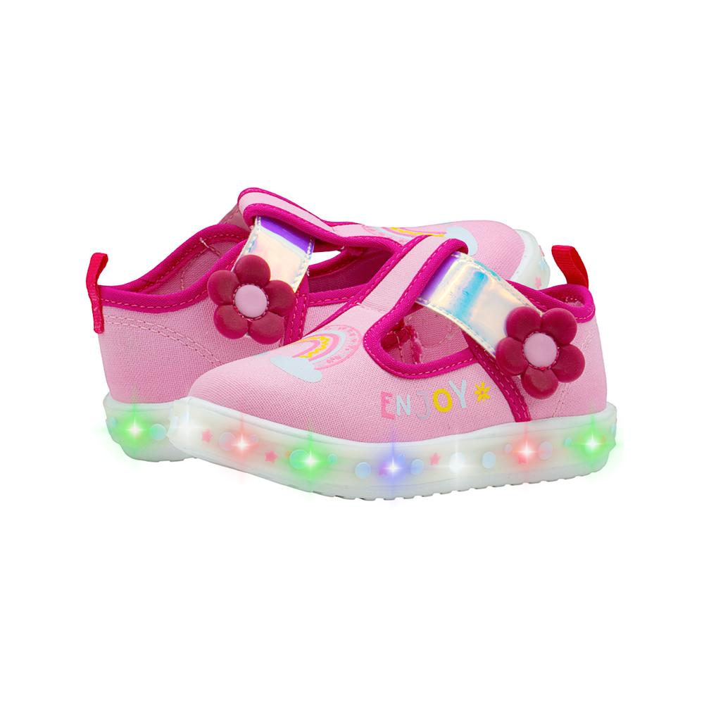 Foto 6 | Tenis Niña Bubble Gummers  Con Luces Contactel Ultra Ligeros Rosa