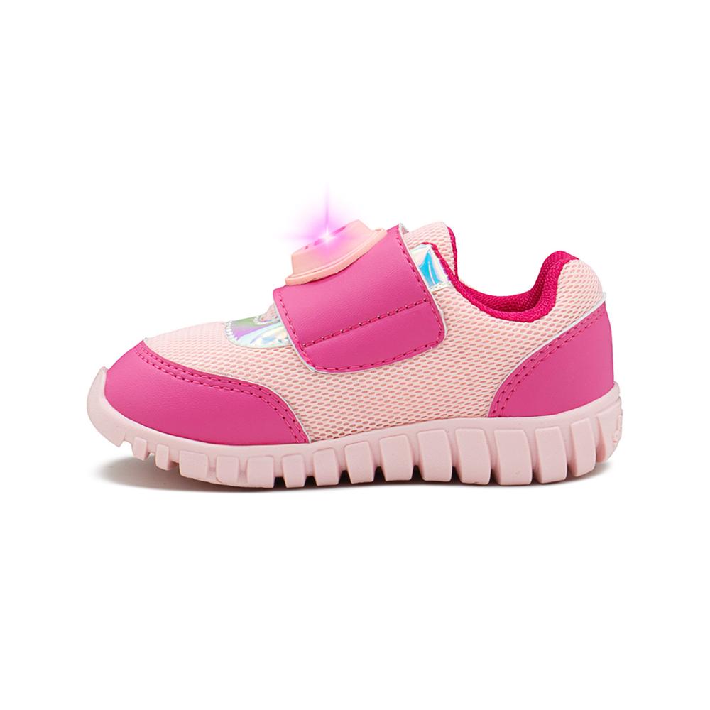Foto 3 pulgar | Tenis Para Niña Bubble Gummers  Botón Con Luces Yoko Rosa Fucsia