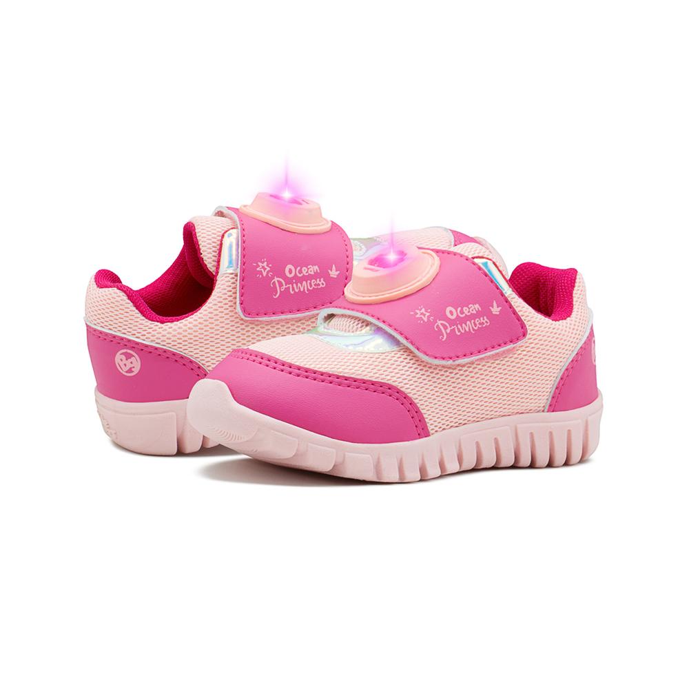 Foto 7 pulgar | Tenis Para Niña Bubble Gummers  Botón Con Luces Yoko Rosa Fucsia
