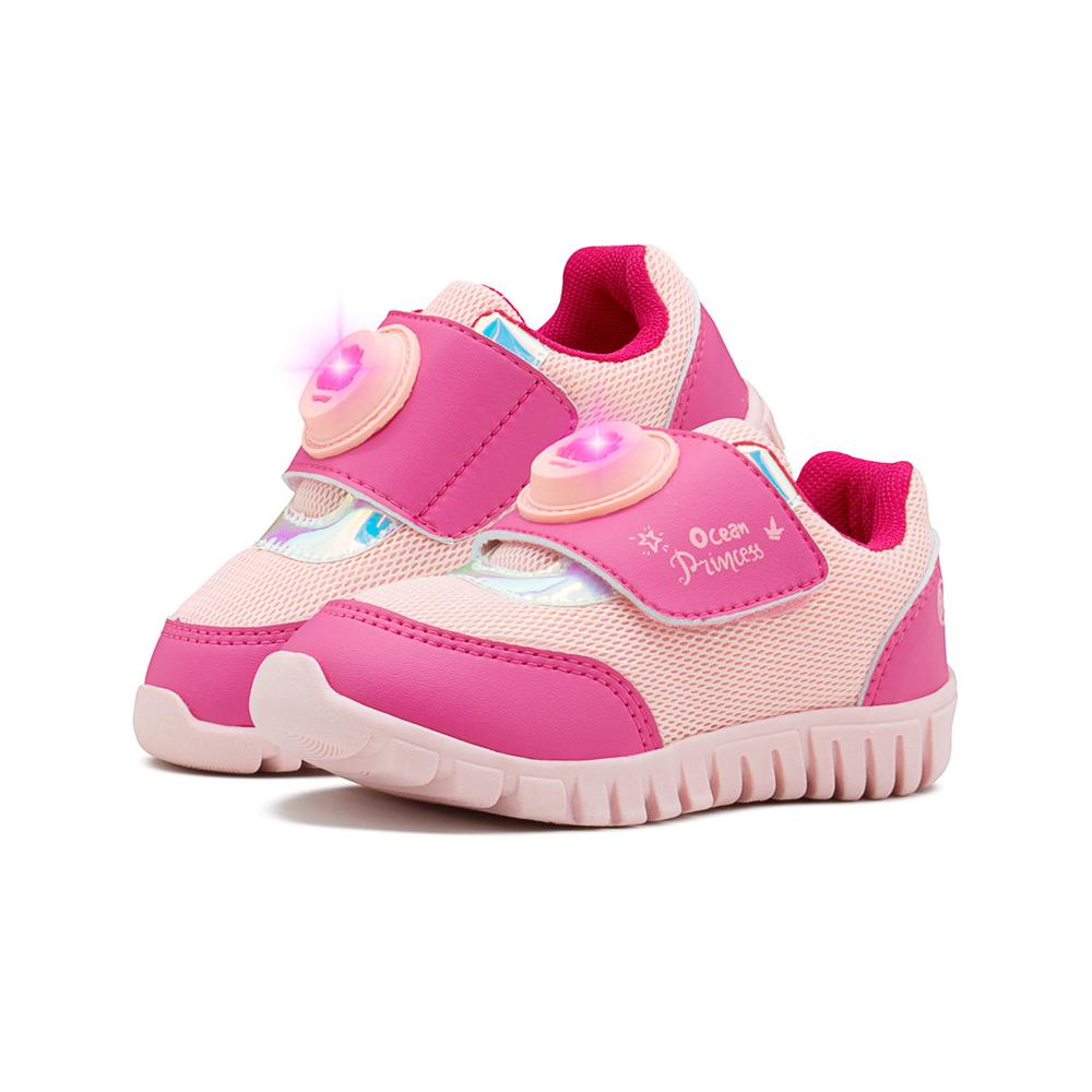 Foto 8 pulgar | Tenis Para Niña Bubble Gummers  Botón Con Luces Yoko Rosa Fucsia