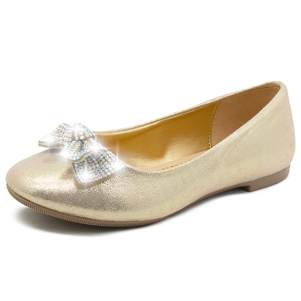 Foto 4 pulgar | Balerina Niña Tropicana Oro Moño Antiderrapante Casuales Dorado