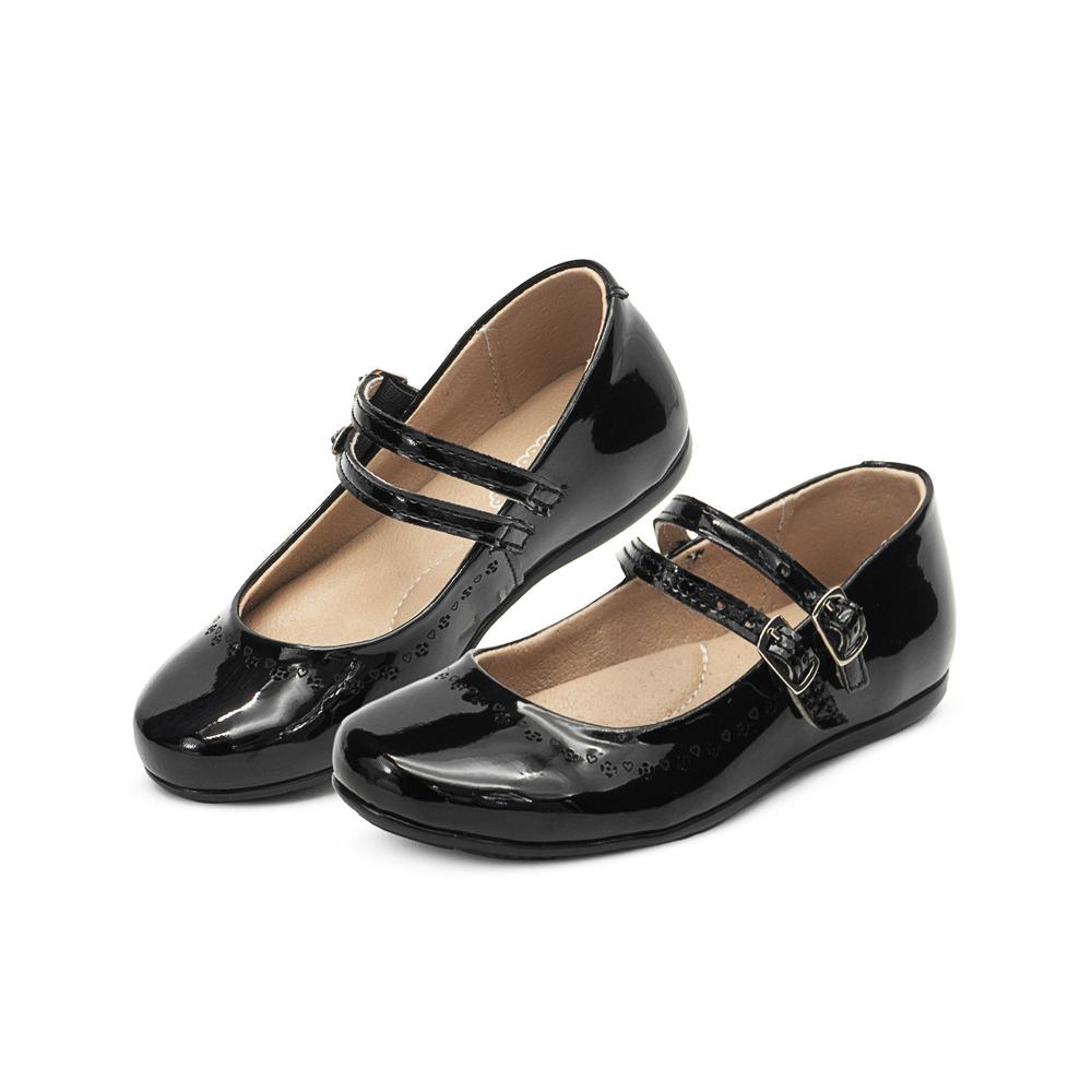 Foto 1 | Balerina Escolar Niña Karsten  Doble Broche Charol Negro Negro