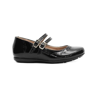 Foto 7 | Balerina Escolar Niña Karsten Doble Broche Charol Negro Negro