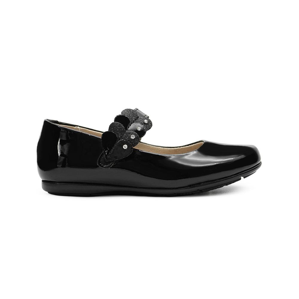 Foto 7 pulgar | Balerina Niña Karsten  Escolar Charol Negro Velcro Negro