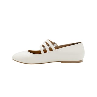 Foto 2 | Flat Balerina Formal Para Mujer Salamandra Charol Beige Beige