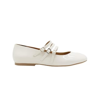 Foto 3 | Flat Balerina Formal Para Mujer Salamandra Charol Beige Beige