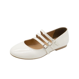 Foto 4 | Flat Balerina Formal Para Mujer Salamandra Charol Beige Beige