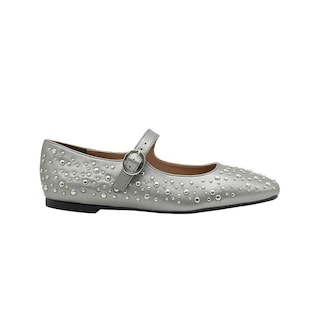 Foto 3 | Flat Balerina Para Mujer Salamandra Color Plomo 22-26 Gris Oscuro