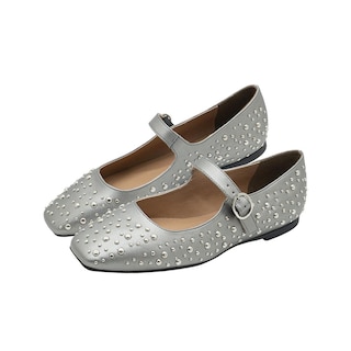 Foto 6 | Flat Balerina Para Mujer Salamandra Color Plomo 22-26 Gris Oscuro