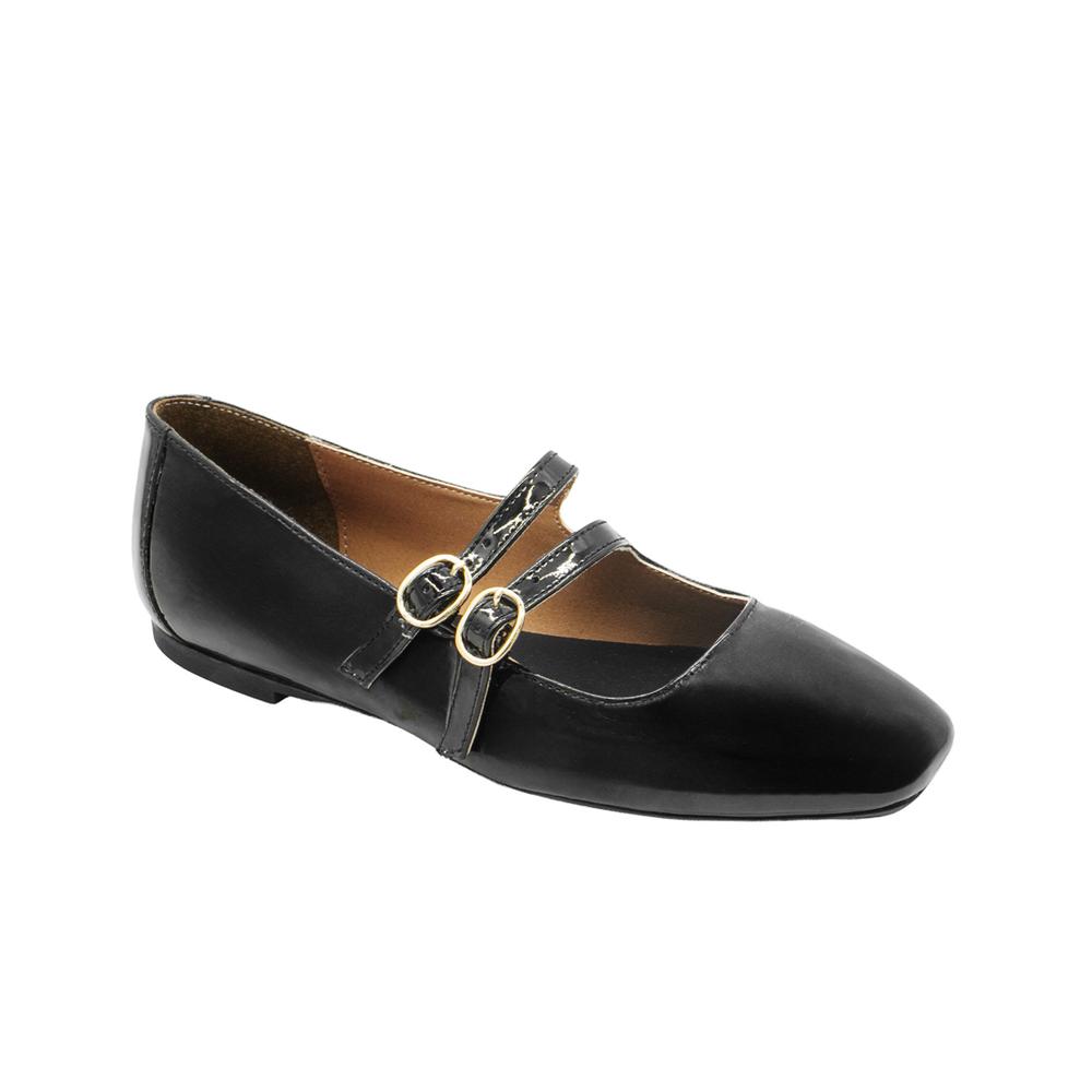 Flat Balerina Para Mujer Salamandra  Color Negro 22-26 Negro