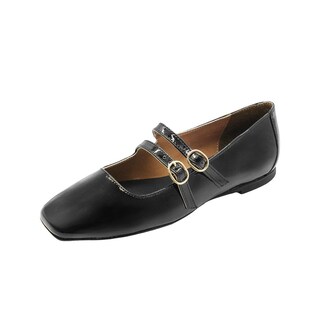 Foto 4 | Flat Balerina Para Mujer Salamandra Color Negro 22-26 Negro