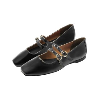 Foto 6 | Flat Balerina Para Mujer Salamandra Color Negro 22-26 Negro