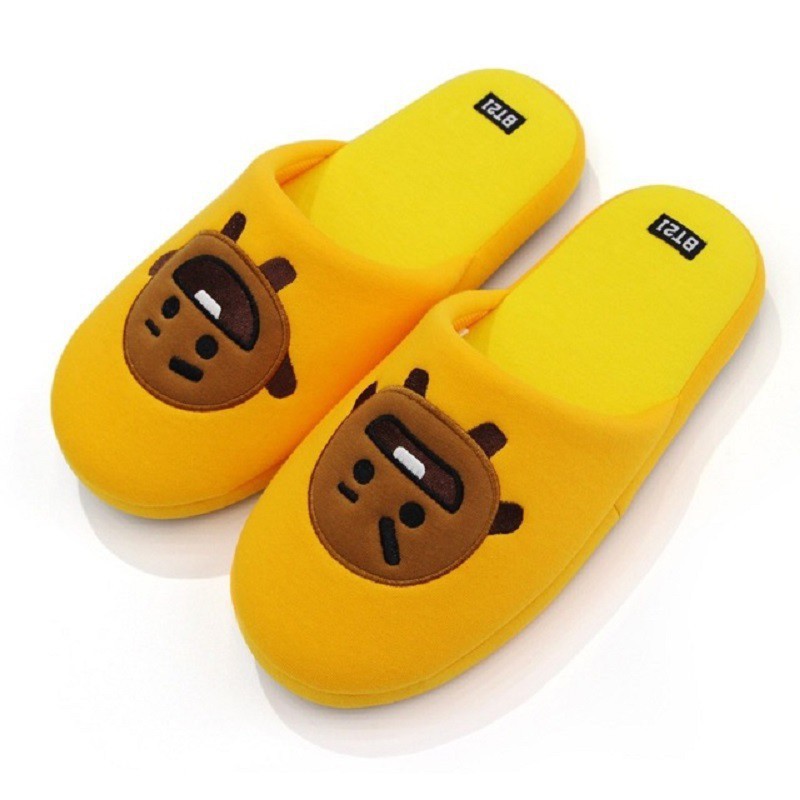 Foto 2 pulgar | Pantuflas de Peluche Bts Bt21 Shooky Unitalla color Amarillo