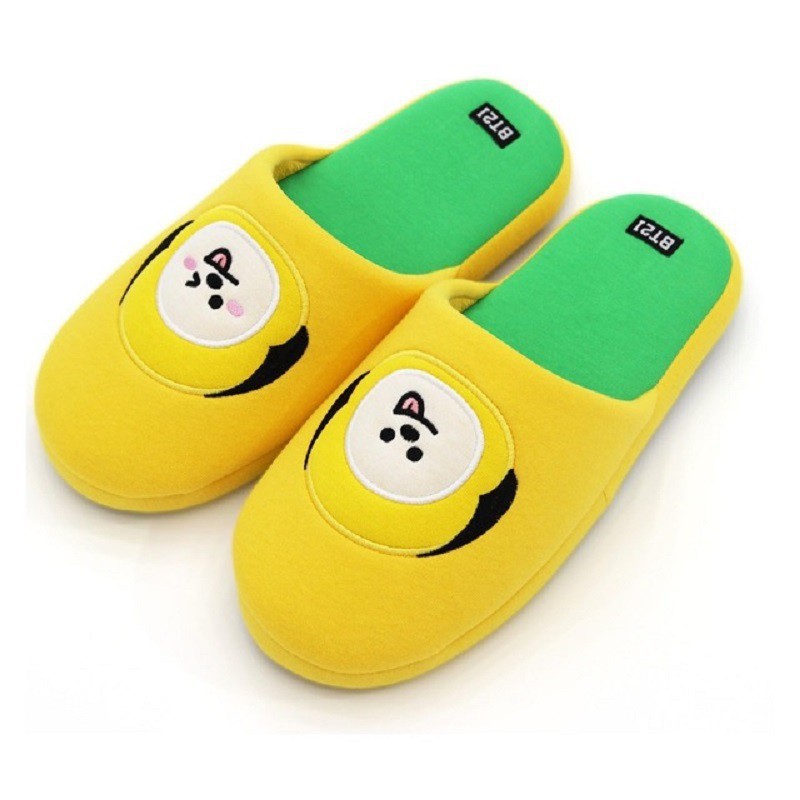 Foto 2 pulgar | Pantuflas de Peluche Bts Bt21 Chimmy Unitalla color Amarillo con Verde