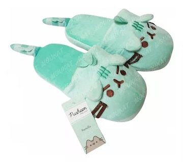 Foto 2 | Pantuflas Pusheen Pusheenosaurus Verde De Felpa Dif. Tallas
