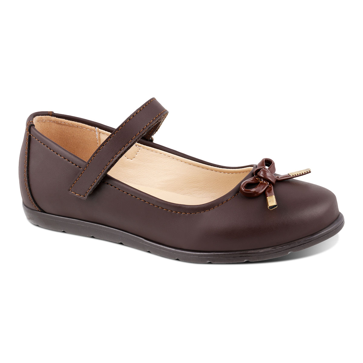 Zapato Escolar Nick & Wick 5033 color Marrón para Niña