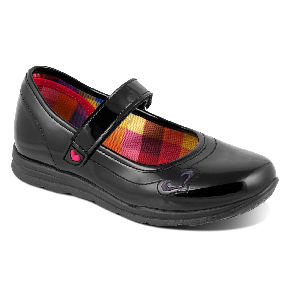 Zapato Escolar Nick & Wick 5145 color Charol Negro para Niña