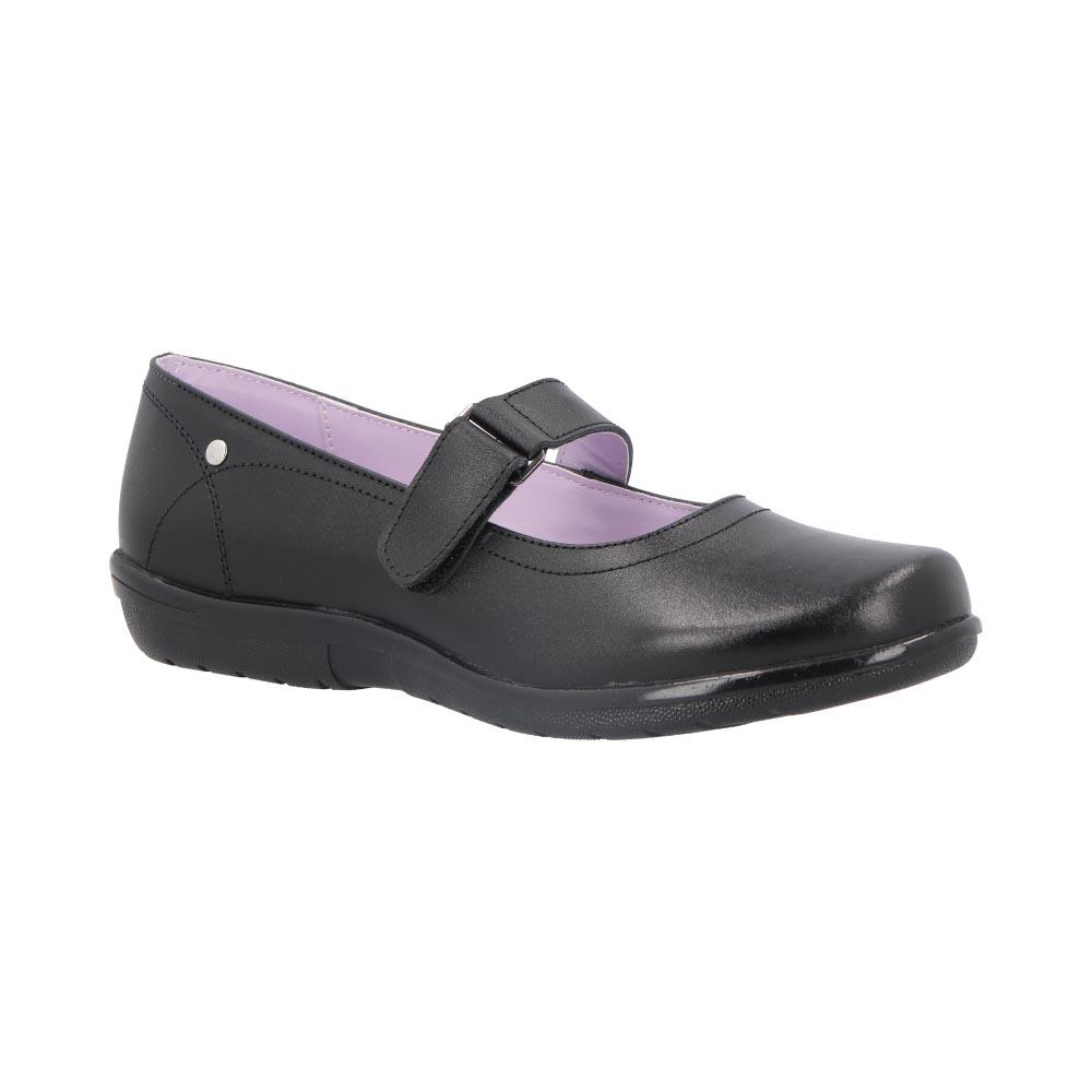 Flats Escolares Manhattan Piso Casual Mujer Negro