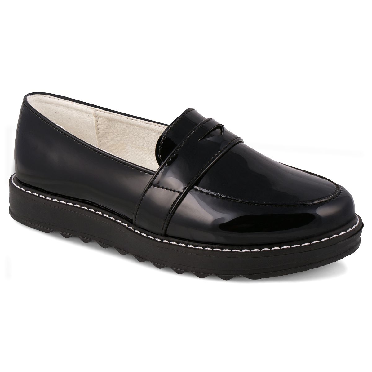 Zapato Escolar Dominiq Charol Negro para Niña