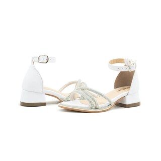 Foto 2 | Zapatilla Para Niña Con Pedrería Graduación Formal Blanco Blanco