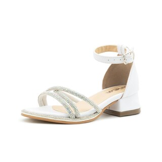 Foto 3 | Zapatilla Para Niña Con Pedrería Graduación Formal Blanco Blanco