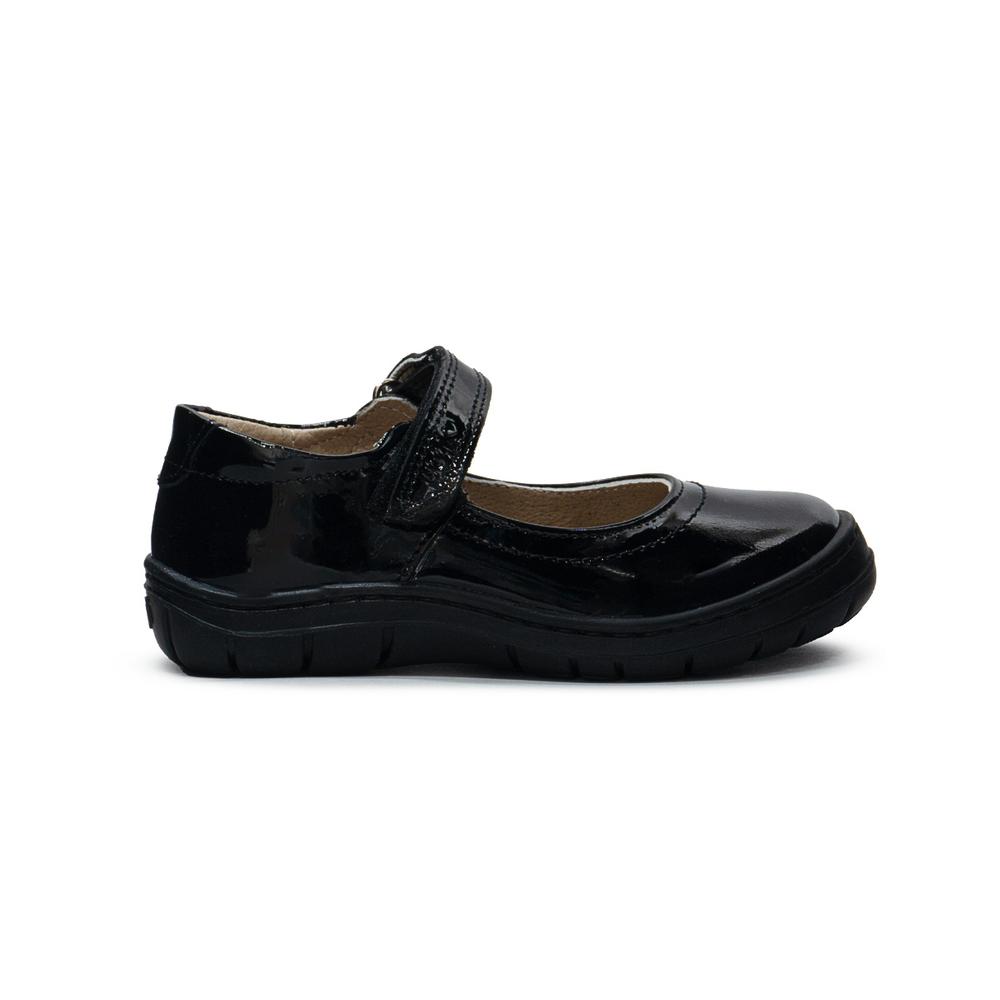 Zapato Escolar Dogi Para Niña Soporte Arco Casual Charolpiel Negro