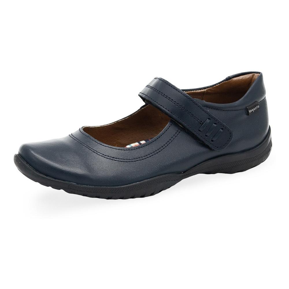 Foto 3 pulgar | Zapato Coqueta Escolar Piel Niña Velcro Color Marino 18-21.5 Azul Marino