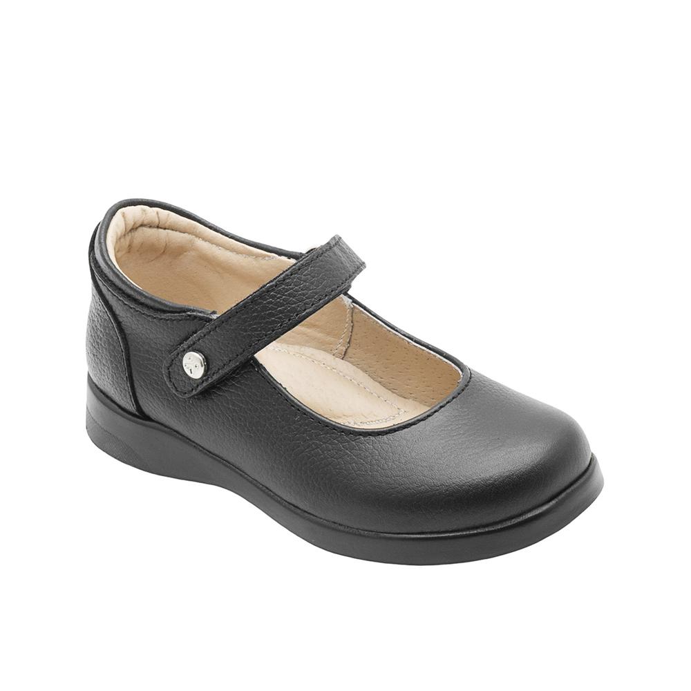 Foto 2 pulgar | Balerina Escolar Karsten  Piel Negro Plantilla Con Soporte Negro