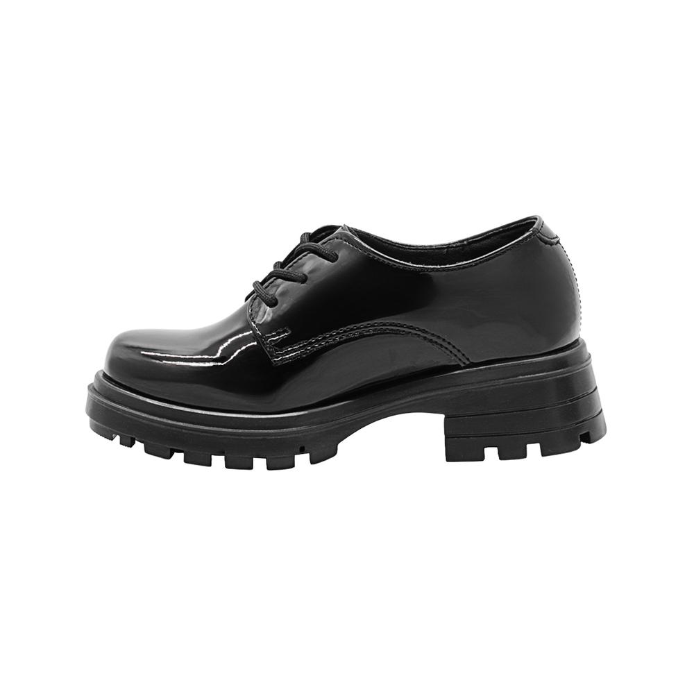 Foto 2 | Oxford Mocasin Escolar Niña Yuyin  Charol Negro Plataforma Negro