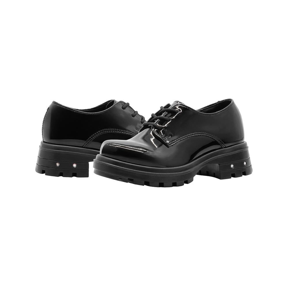Foto 5 | Oxford Mocasin Escolar Niña Yuyin  Charol Negro Plataforma Negro