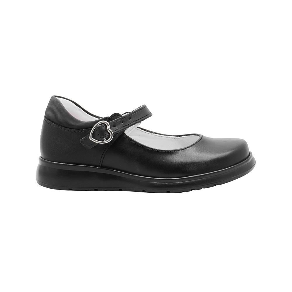 Foto 4 pulgar | Zapato Piel Negro Yuyin  Escolar Con Hebilla Plantilla Arco Negro