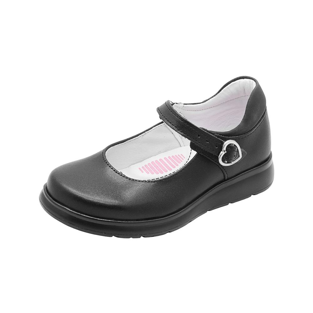 Foto 4 | Zapato Piel Negro Yuyin  Escolar Con Hebilla Plantilla Arco Negro