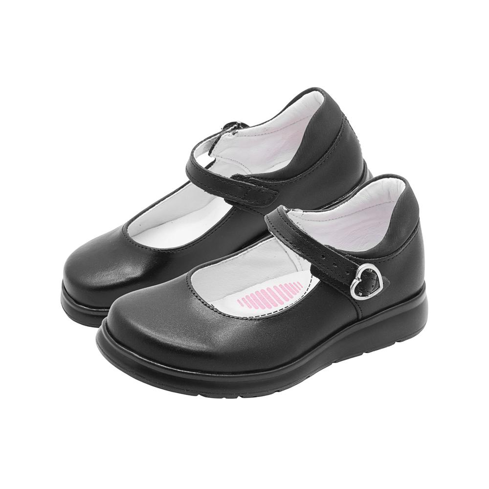 Foto 7 pulgar | Zapato Piel Negro Yuyin  Escolar Con Hebilla Plantilla Arco Negro