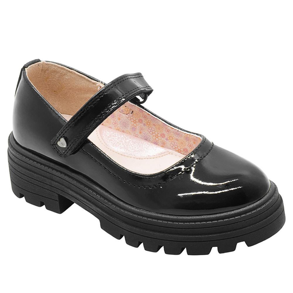 Foto 2 pulgar | Zapato Escolar Para Niña Bambino Color Negro Charol Negro