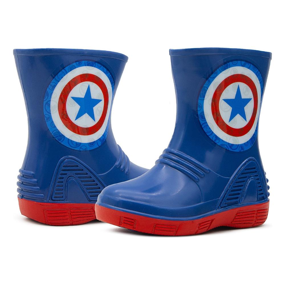 Foto 2 pulgar | Bota Lluvia Capitán América Bubble Gummers Asgard 14-19 Azul
