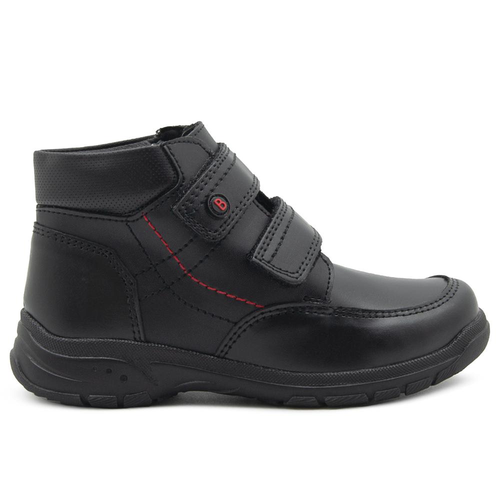 Foto 2 pulgar | Bota Escolar Bambino Para Niño De Piel Transpirables Negro Negro
