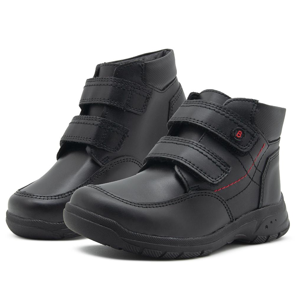 Foto 3 pulgar | Bota Escolar Bambino Para Niño De Piel Transpirables Negro Negro
